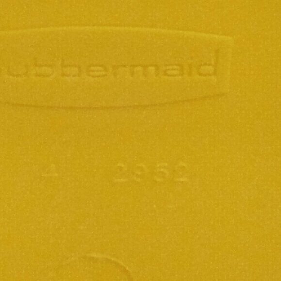 Vintage 70's Rubbermaid Trash Container-Yellow with Flower Motif-4 2952 - Picture 9 of 11